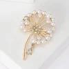 broches de pissenlit en strass pour femmes, broches de plantes en perles, sac à dos de fête de banquet, cadeaux, accessoires de bijoux
