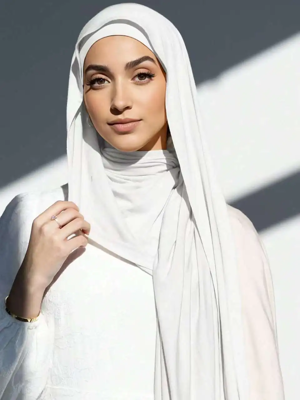 ensemble hijab et écharpe modale assortis pour femmes musulmanes, hijab en jersey avec bonnet intérieur, turban islamique, haute qualité