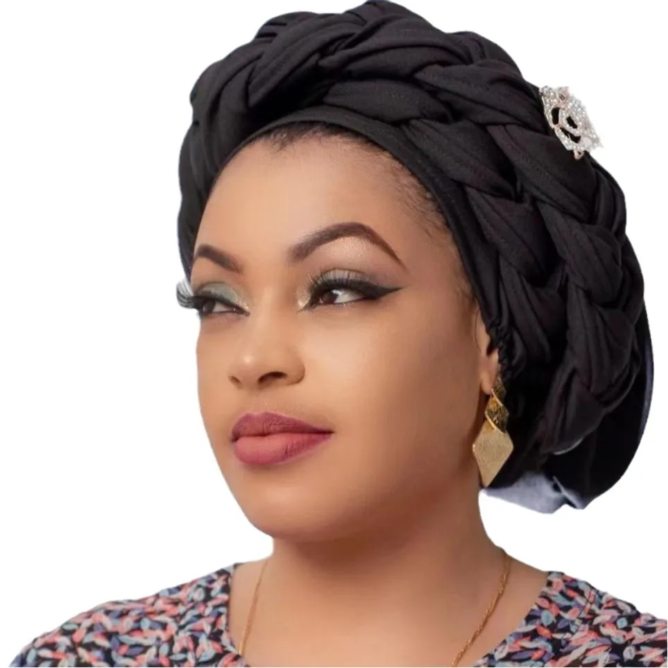 casquettes turban pour femmes, écharpe de sauna musulmane, hijab africain, bonnet élégant, cravate de sauna pour femme