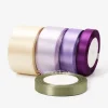 ruban de satin 25yards 6mm 50mm, ceinture d'emballage cadeau, nœud fait à la main, bricolage artisanal halloween, noël, mariage, fête d'anniversaire, décoration