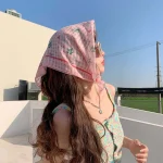 Foulard en soie respirant pour printemps, foulard en coton imprimé de fleurs à séchage rapide, Absorption de la sueur, écharpe Hijab carrée colorée