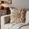 Housses de coussin décoratives beiges pour canapé, taie d&rsquo;oreiller tournesol 3D, luxe, fait à la main, style bohémien, Taupe