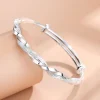 Breloques 925 en argent Sterling Bracelets pour femme de luxe Original réglable torsadé tissé Bracelet Bracelet fête de mariage bijoux