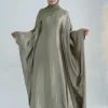 abaya robe de luxe en crêpe douce pour femme, tenue Éducative en satin, style musulman, kaftan, islam, eid batoo, dubaï, 2024