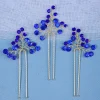 ornements de cheveux en perles pour femmes, épingles à cheveux simples faites à la main, bâton à clip, couvre chef de mariée, accessoires pour cheveux de mariage, ensemble de trois pièces