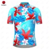 maillot de cyclisme classique hawaïen pour hommes, manches courtes, vtt, équipe professionnelle de descente, vêtements de vélo de montagne personnalisés
