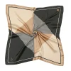 hijab en satin imprimé géométrique pour femme, écharpe carrée douce, bandeau de sauna, bandana de luxe, cadeau