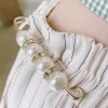 ensemble de 6 pièces de pinces à épingles de taille en perles artificielles, pour pantalons, jupes, robe, chemises ajustées, broche de pull