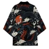 Kimono de samouraï traditionnel japonais, drôle, Anime 3D, imprimé Dragon, hauts à la mode, Cardigan ample, t-shirts, tendance de rue d&rsquo;été, chemise pour hommes