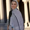 foulard keffiyel imprimé à carreaux doux, écharpe hijab longue et fine en mousseline de soie, châles et enveloppes de protection solaire, foulard islamique quotidien