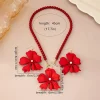 ensemble de bijoux multicouches de luxe, léger et élégant, colliers à fleurs en métal exagéré, boucles d'oreilles, collier irrégulier pour femmes, costume pour femmes