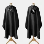 Tablier de coiffure polyvalent en taffetas, 1.4×1.65m, cape à capuche pour enfants et adultes, bavoir de Salon, outil de nettoyage ménager