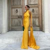 robe longue en satin élégante pour femmes, col licou, sexy, sans manches, dos nu, avec écharpe, coupe cintrée, robes de soirée, à la mode pour dames
