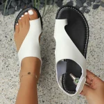 Sandales décontractées femmes 2025 mode d&rsquo;été sandales pour femmes grande taille couleur unie bout rond chaussures plates confortables pour les femmes