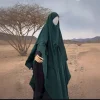 khimar hijab deux couches voile islamique pour les femmes dubaï dinde foulard musulman écharpe châle vêtements de prière ramadan coiffure niqab