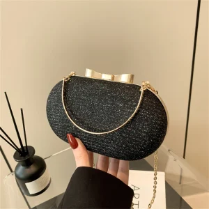 Pochette de soirée scintillante pour femme, poignée supérieure, sac à main de luxe pour femme, sac à bandoulière de mariage, sac à main de fête