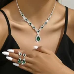 Ensemble de boucles d&rsquo;oreilles et collier en cristal, bijoux à la mode, boucles d&rsquo;oreilles pendantes de luxe de qualité supérieure, Design Original, pendentif en Zircon incrusté