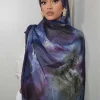 180*85 cm nouvelle soie hijab écharpe marbre imprimé ethnique châle vêtements islamiques turquie femmes couvre chef mode musulmane hijab turban