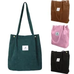 Femmes velours côtelé sac à main nouveau Style sac à bandoulière Vintage petits sacs carrés fourre-tout décontracté femme mode tendance sacs à bandoulière