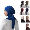 ramadan eid maillot musulman hijab femmes foulard pansement tête enveloppement islam niqab amira écharpe instantanée turban bandanas turbante mujer
