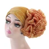 hijabs musulmans à grandes fleurs pour femmes, chapeau turban, sous écharpe islamique, écharpe de sauna pour dames, chapeau indien, casquettes de tête pour femmes