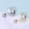 broches araignée en strass pour femmes et hommes, épingles de banquet en perles d'insectes, pour sac à dos en émail, bijoux cadeaux de fête d'halloween