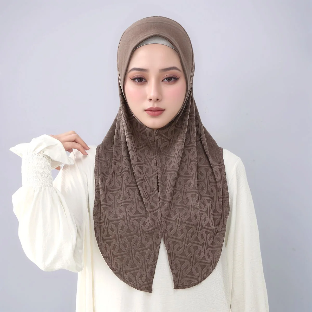 mode broderie florale coton hijab instantané pour les femmes musulmanes foulard solide bandeau casquette intérieure bonnet turban bandana eid