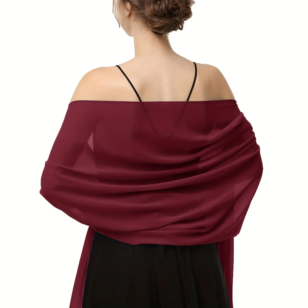 châle hijab en mousseline de soie à bulles élégant pour femme, châle léger et enveloppant, parfait pour les sorties décontractées et les événements serrés