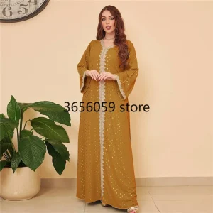 Abaya musulman femmes Eid Jalabiya dubaï turquie caftan Robe arabe Islam vêtements Robe de soirée Ramadan Abayas Caftan marocain Djellaba