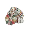 ceinture de luxe en strass colorés, brillant et éblouissant, mode punk hip hop, boucle rotative, style de rue européen