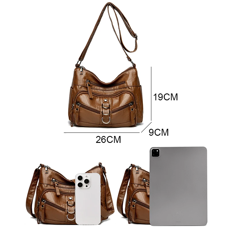 Sacs à main de luxe en cuir de marque pour femmes, sacs de styliste de Super qualité pour dames, sacs à bandoulière de nombreuses poches, 2024