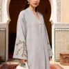 abaya brodé élégant de dubaï pour femmes musulmanes – intrument conçu avec des manches brodées florales dans la mode modeste islamique