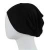 ramadan femmes musulmanes sous écharpe jersey extensible intérieur hijabs casquettes rondes avant sous hijab casquette islamique femme turban bonnet