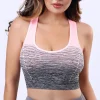 soutien gorge de sport absorbant les chocs pour femmes, sous vêtements respirants et résistants aux chocs, anneau en acier, soutien gorge de yoga gratuit, gilet de course, hauts d'entraînement de fitness