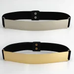 Ceinture élastique en métal argenté pour femmes, élégante, réglable en or, assortie avec tout, ceinture de taille, Corset, ceintures élastiques