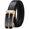 ceinture en cuir haut de gamme pour hommes avec boucle automatique, ceinture d'affaires à la mode