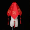 chinois traditiona mariage mariée rouge couvre chef mariage foulard rouge foulard style chinois xiuhe costume mariage couvre chef