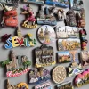 aimants de réfrigérateur sevilla cuenca valencia mijas granada espagne collection de souvenirs touristiques décoration de maison aimants de réfrigérateur cadeaux
