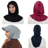 bonnet hijab à couverture complète avec visière, prêt à porter, visière modeste, sous écharpe, bonnet avec couvre cou, turban musulman