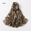 2025 abaya femmes voile or couleur unie musulman foulard châles et enveloppes paillettes pashmina bandana femme foulard hijab