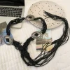 ceinture élégante style ethnique tissage ceinture creuse rétro style bohème ceinture style coréen taille corde gland taille chaîne plage