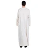 abaya robe musulmane à manches longues pour hommes, habit boutonné, couleur unie, pakistan, islam, jubba, thobe, arabie saoudite, kleding, kaftan, oman, qamis zones me