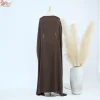 abaya ensemble musulman modeste en satin pour femmes, robes africaines pour femmes, robe éducative, caftan marocain, ramadan, 2 pièces