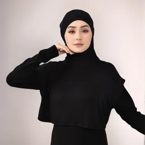 Musulman islamique intérieur à capuche Hijab femmes gilet de base sans manches chemises à bascule vêtements islamiques turquie arabe Abaya hauts Musulman islamique intérieur à capuche Hijab femmes gilet de base sans manches chemises à bascule vêtements islamiques turquie arabe Abaya hauts