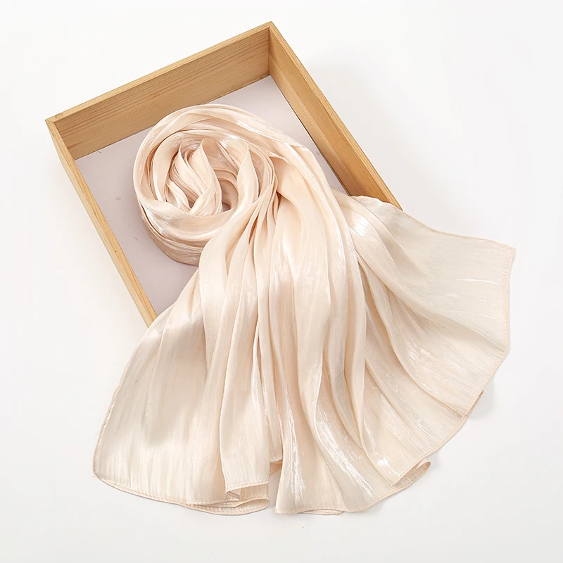 Écharpe hijab pour femme musulmane, châle scintillant, enveloppes sulf, bande de sauna, turban pur, nouvelle collection