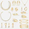 Collier, bracelet, boucles d&rsquo;oreilles et bague en argent et or de haute qualité, bijoux exquis pour les créateurs de luxe pour femmes, nouvelle collection 2025 925