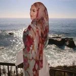 Musulman Modal écharpe Jersey Hijab longue aquarelle Floral châle écharpe femmes plaine doux Turban cravate tête chaînes bandeau foulards