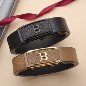 La nouvelle boucle sans dents boucle automatique ceinture hommes style décontracté affaires tout-match ceinture personnalité jeunesse pantalons à la mode