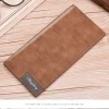 portefeuille élégant à longue fermeture éclair pour hommes, pochette d'affaires de grande capacité, style anglais, anti vol, fente multi cartes, porte carte d'identité, cadeau