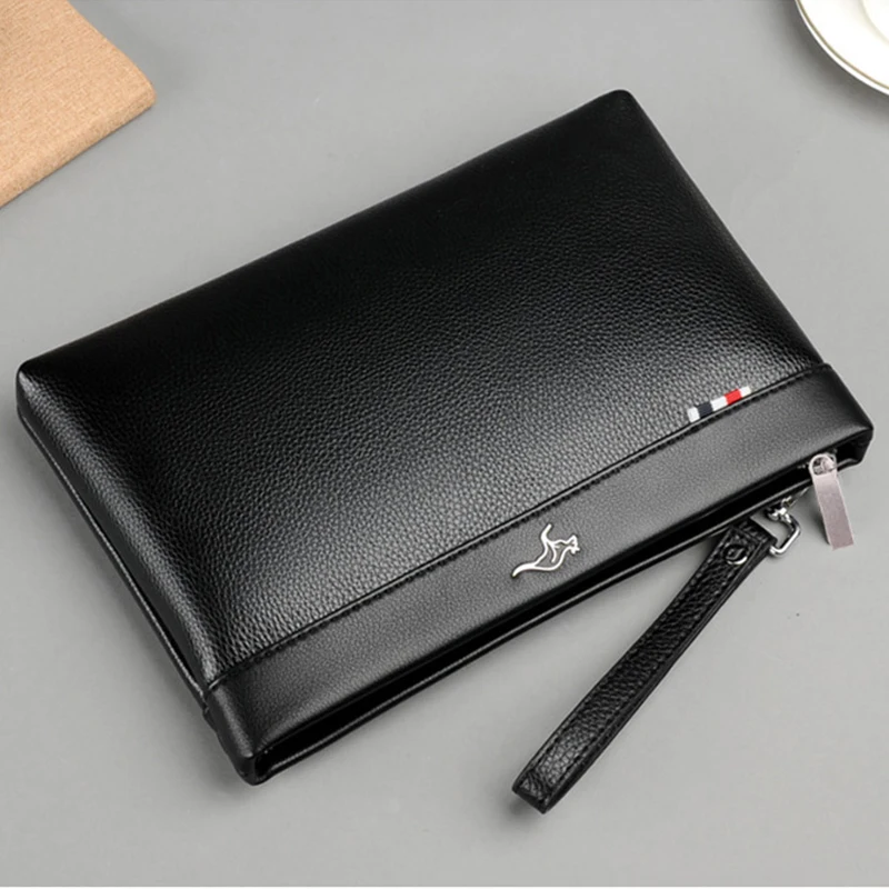 marque de luxe hommes d'affaires portefeuille en cuir homme pochette pièces de monnaie poche sac à main enveloppe décontractée longs portefeuilles mâle sac pratique pour ipad